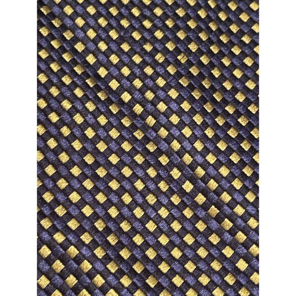 Altea Lord & Taylor Gold Blue Black 100% Silk Men’s Neck Tie Made in Italy - Picture 9 of 9